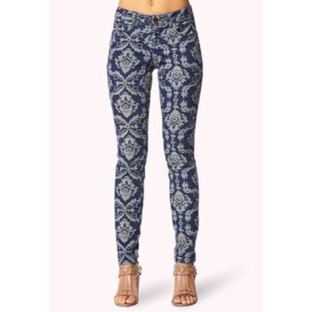 Life In Progress Damask Skinny Jeans